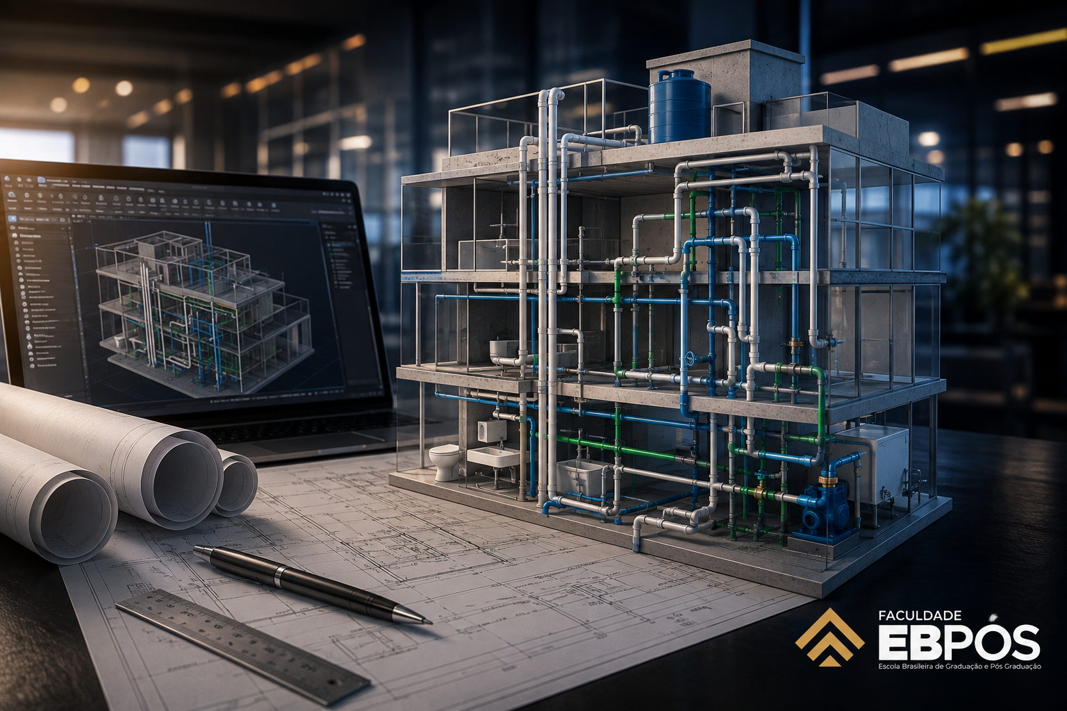 Projetos hidrossanitários em BIM: mais eficiência, compatibilização e qualidade nas edificações