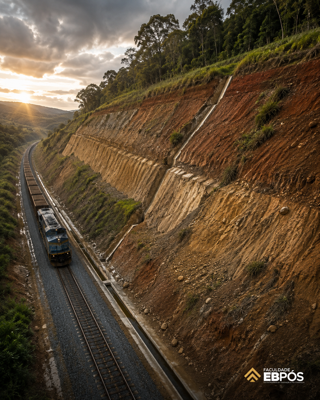 Estabilidade de taludes ferroviários: cargas dinâmicas, água, drenagem e os principais mecanismos de instabilidade